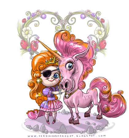 Lil Princess And Her Unicorn Concept