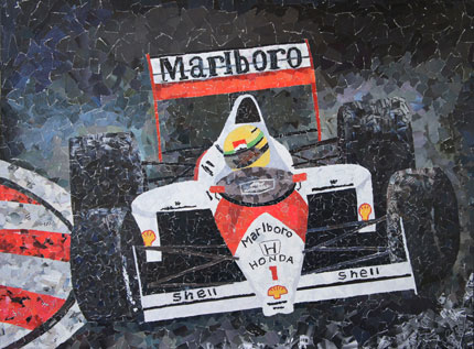 Marlboro race car collage