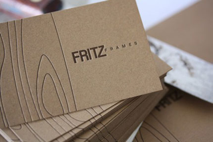 Fritz letterpress business card front