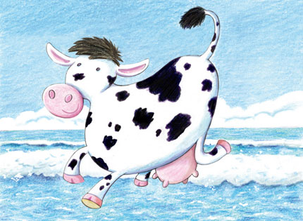 MarkGuthrie10 cute cow illustration