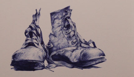 Troy Archer artwork boots