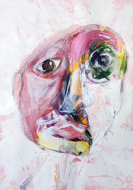 Adam Bogusz painting of face in light