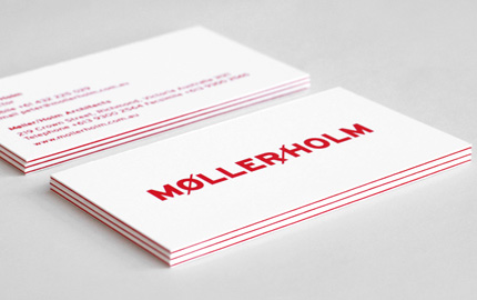 Mollerholm business card design