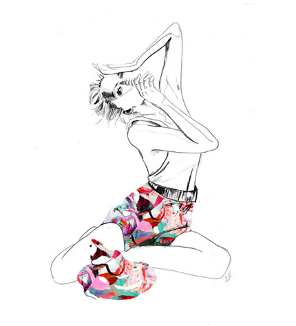 Hayley O'Connor Illustration of abstract and colourful girl