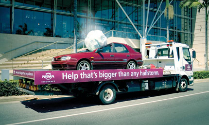 NRMA Insurance Campaign Giant Hailstoe