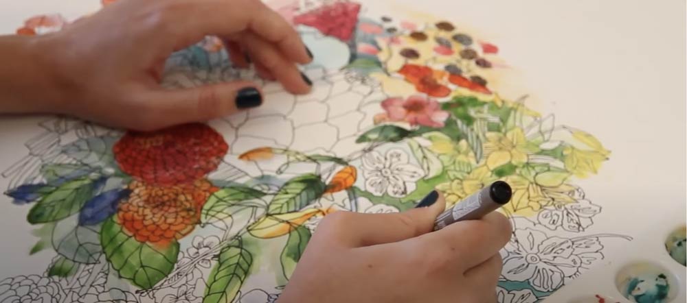 Marni Stuart drawing and painting watercolour design